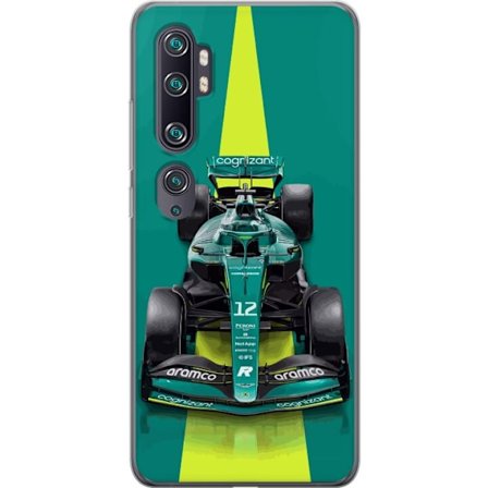 Kompatibelt Mobildeksel til Xiaomi Xiaomi Mi Note 10 Aston Martin Formel 1-bil i grønt racingdesign med moderne studiofølelse