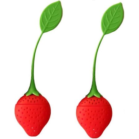 Løse teblade silikone te-si tekande værktøj tepose kedel kugleholder krydderifilter te-infusionsenhed jordbær