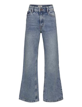 Trousers Denim Vanja Washed Bl Jeans Wide Leg Jeans Sininen Lindex