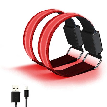 USB Ladattava LED-käsivarsiheijastin ulkoiluun