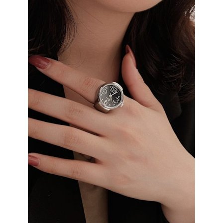 Mini Vintage Finger Ring Watch Round Creative Quartz Watches Mode Par Klockor Tillbehör