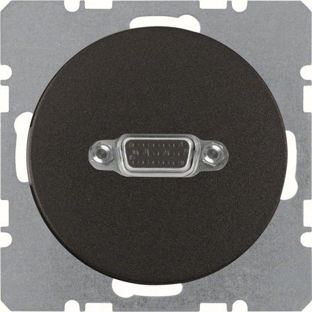 Hager 3315412089 VGA-uttag 71 x 71 mm Vit, Strömbrytare & vägguttag