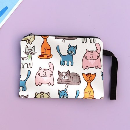 1 pakke hygiejnebind opbevaringspose hygiejnebind opbevaringspose med lynlås(fed og tynd kat)