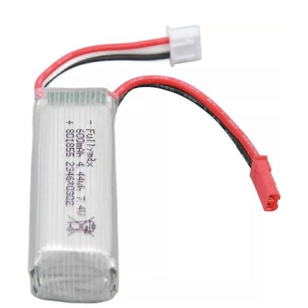 2 kpl 600 mAh 7,4 V:n suurikapasiteettinen RC-lentokoneen akku WLtoys XK A280 JST -liittimellä