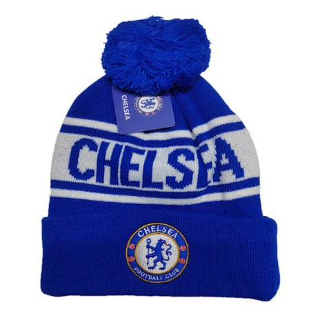 Gos- Fotballfans varmende brodert lue vinterlue Chelsea Blue
