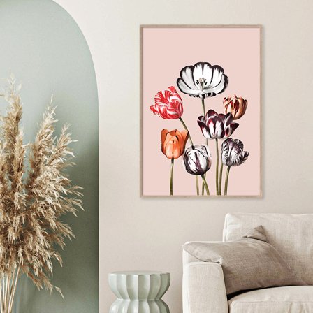 Tulipaner — Plakat med flot illustration af blomster fra Nature Remixed by Gehalt