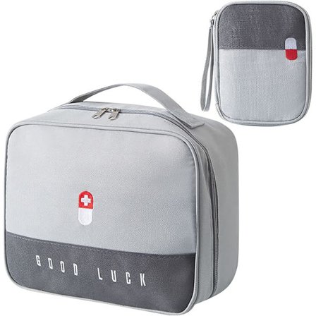 2-pack medicinsk väska, bärbar medicinväska, mini tom första hjälpen