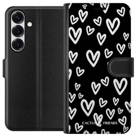 Yhteensopiva Lompakkokotelo Samsung Samsung Galaxy S25 Cactus and Friends - Handdrawn Love Chaos