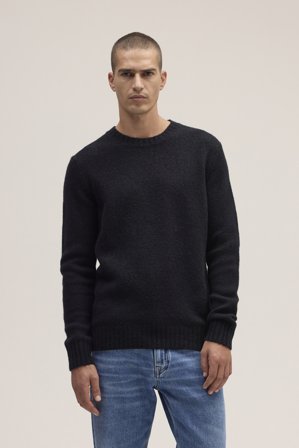 NN.07 Lee Pullover Herren Schwarz Wollmix