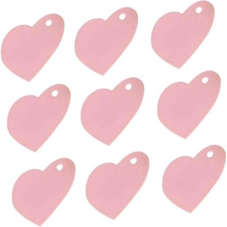 150 stk. Røde Hjerteformede Papiretiketter | Valentinsdag Forlovelsesfest Dekorationer | Gaveetiketter | Papirpynt | Konfetti Hjerter