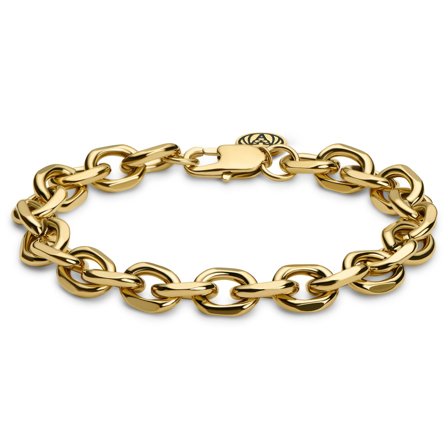 Essentials | 10 mm Gold-Tone Cable Chain Bracelet for Men - Steel bracelets