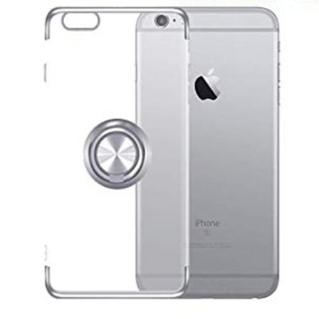Skyddande Silikonskal Ringhållare - iPhone 6/6S PLUS Silver