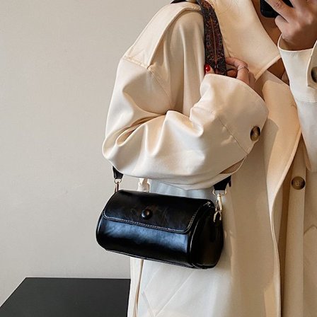 Kvinnor PU-läder liten handväska Tote Shoulder Crossbody Bag