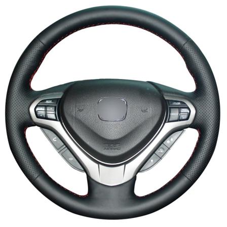 Handsytt svart konstläder Antisladd cover för Honda Spirior Old Accord