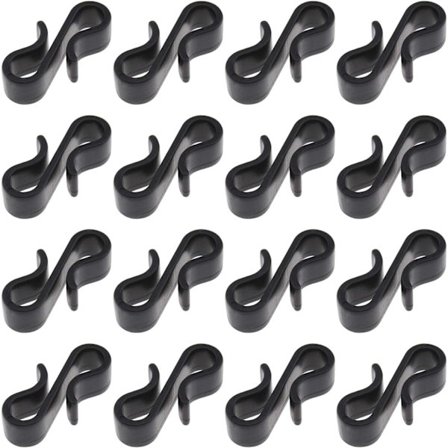 100 stk. tagrendekroge lysclips plastik S-formede klemkroge til juledekoration hængende lys