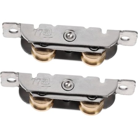 2025 Siste Modell 2 stk. Skyvedørhjul Erstatningssett for skap og garderobe Type Lager Doble Konkave Ruller Holdbar Ha