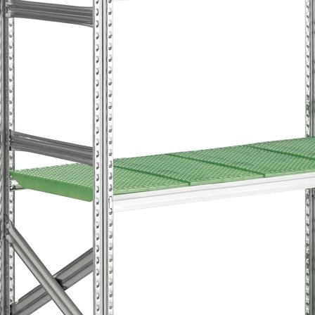 Hyllplan till hyllställ TRANSFORM, plast, 1200x500 mm, grön