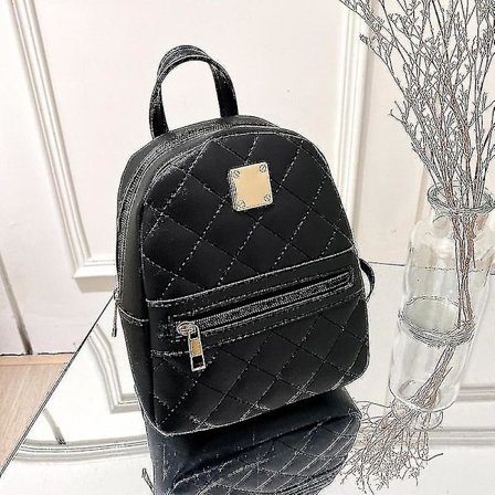 Pu Nahkainen Olkalaukku Mini Pieni Reppu Monitoiminen Naisten Puhelinpussi Pakkaus Naisten Koulu Reppu Laukut Naisille(Musta)