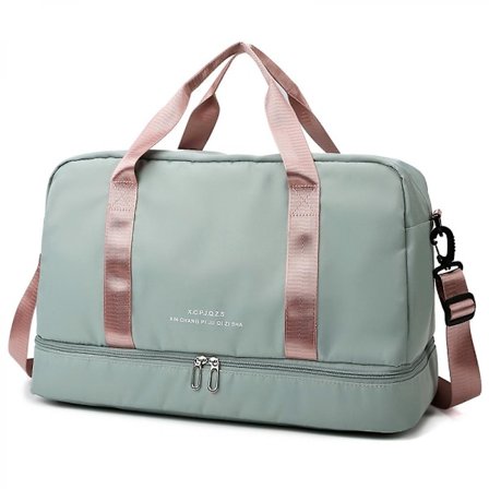 Rejse Uafhængig Sko Rum Opbevaring Bagage Håndbagage Stor Hånd Skulder Duffel Letvægts Bærende Bærbar Taske Grøn