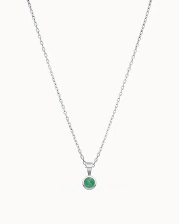 Halsband med månadssten i 950 Platina