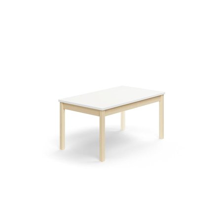 Table DECIBEL, 1200x700x590 mm, noise reducing high pressure laminate, birch/white