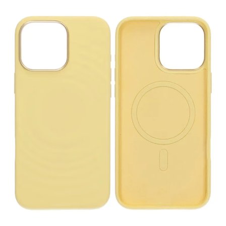 Mobilskal Silikon för iPhone 16 Pro Max - Gul med Kameraskydd