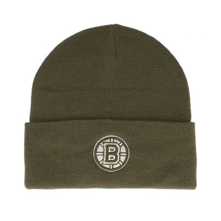 Mitchell & Ness - NHL Grön cuff Beanie - Boston Bruins Fashion Basic Knit Olive Cuff @ Hatstore