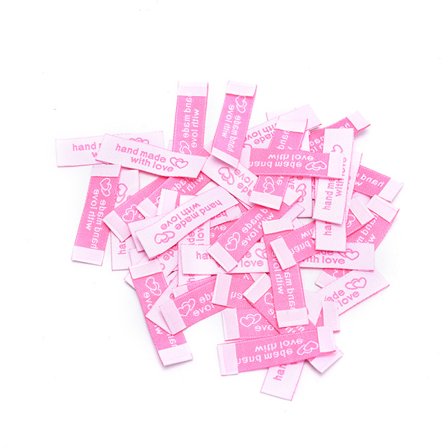 50st handgjorda tygetiketter Broderi printed etiketter DIY-sömnad