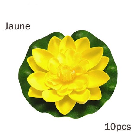 Flydende kunstige blomster dekoration realistisk 10stk 10cm lotus blomst til have