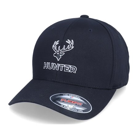 Hunter - Noir flexfit Casquette - Deer Logo Black Flexfit @ Hatstore