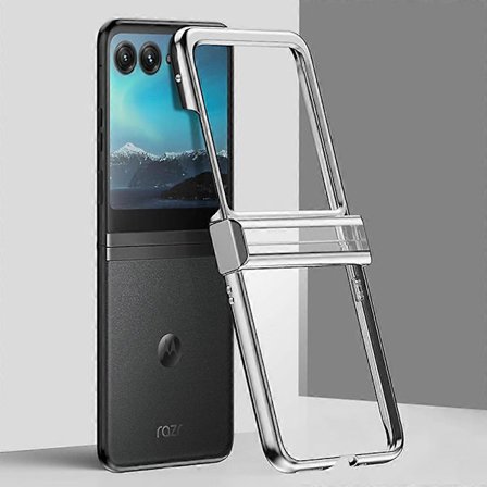 Til Motorola Razr 50 5G Etui Elektroplettering PC Ultratyndt Telefoncover Hængselbeskyttelse