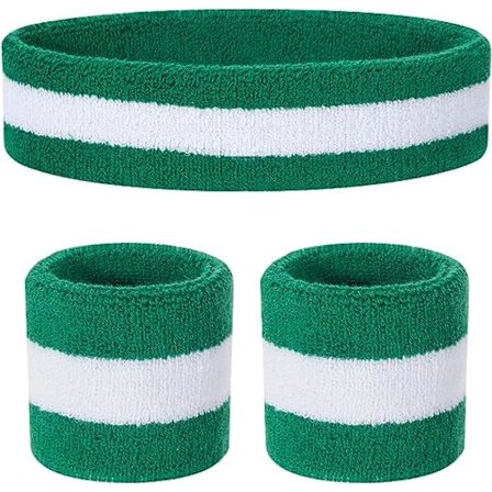 Sweatband Set for Kids - Cotton Headband and Wristbands for Sports (1 Headband + 2 Wristbands)