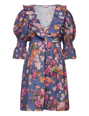 Linen V-Neck Dress By Ti Mo Blue