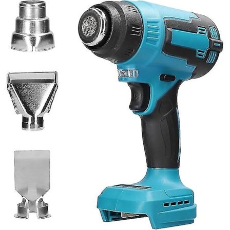 Sladdlös Värmepistol, Värmepistol för Makita 18 V Batteri, med Reducerare, Bred Munstycke, Reflektormunstycke, Temperatur Upp Till 550 C, LED-