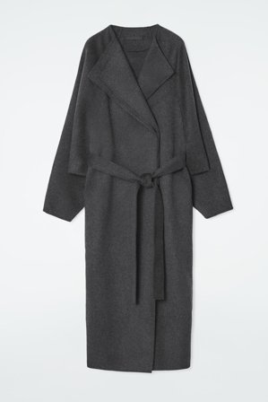 COS Women's Oversize Dubbelsidig Kappa in Grå