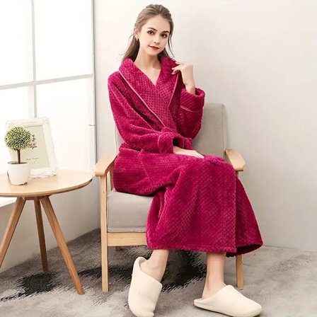 1kpl Kylpytakki pariskunnille, paksu pitkähihainen kylpytakki, superpehmeä oloasu, pitkä aamutakki syksyyn ja talveen, kylpyhuonetarvikkeet