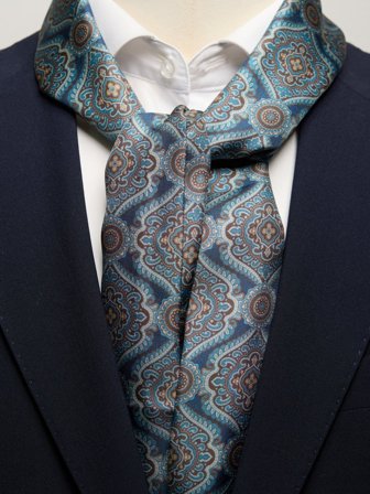 John Henric Men's Blauer Schal Medaillon Size Onesize