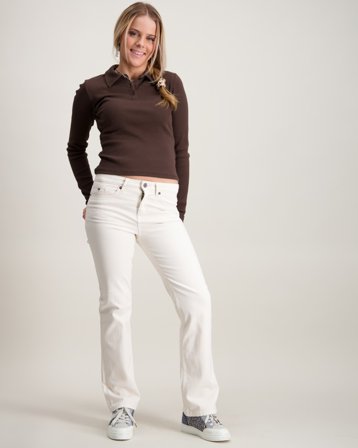 Tommy Hilfiger FLARE ECRU Kremfarget Jeans Jente - Kids Brand Store