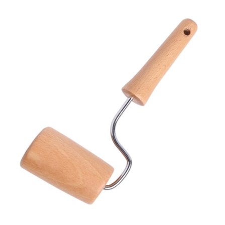 Lille kagerulle, trædejtrulle i træ, non-stick pizzatrille, dejbagerulle