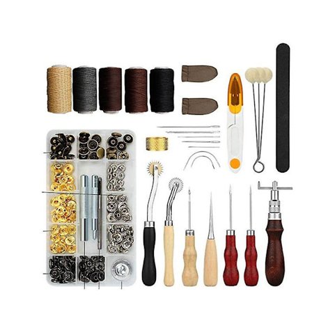 Læderarbejdsværktøjssæt - 28 Dele - Læder Syværktøjssæt