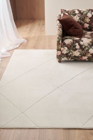 &Home - Teppe Paterna - Hvit - Glattvevde tepper - 140X200 - Fra Homeroom