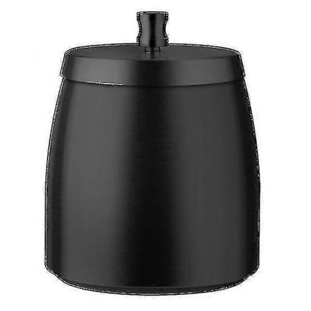 Rostfritt stål askkopp med lock, cigarett askfat, svart