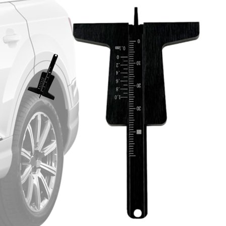 Dybdemåler for dekk | Dybdemåler for bilens dekkmønster, måleverktøy for dekkslitasje for sikkerhetsinspeksjon av bildekk