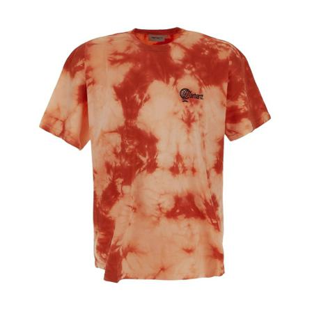 Carhartt Wip, Tie-Dye T-Shirt Rood, Heren, Maat:M