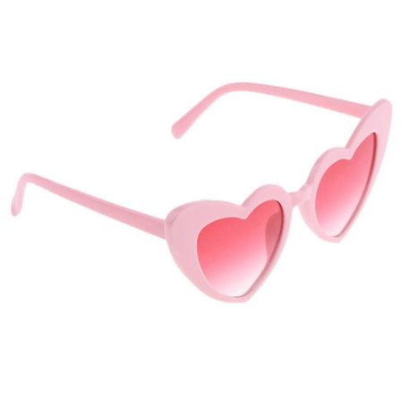 Hjerteformede solbriller Dame Party Briller Mote Shades Rosa [DB]