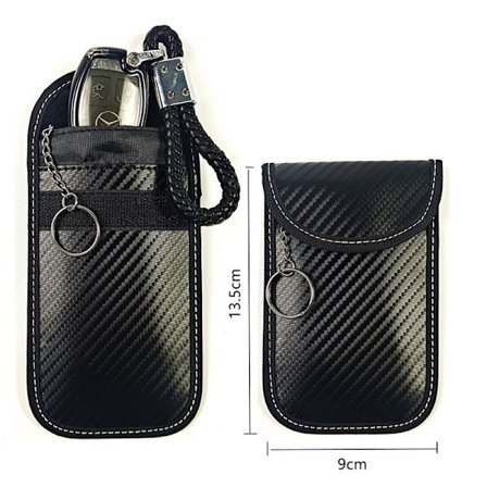 Ægte Læder Tegnebog Bilnøgleholder Etui Nøglering Taske Lynlås