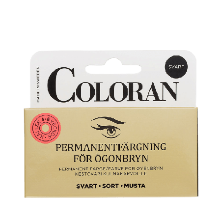 Coloran Ögonbrynsfärg Lösögonfransar & färgning Dam Svart 7 G + 8 ML