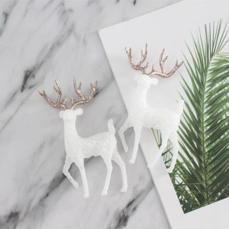 2 st julren dekorationer kristall ren prydnader Kristus