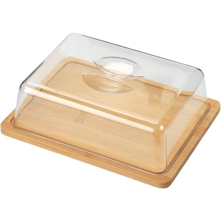 Smørboks, smørholder, oste serveringsbakke, skåret grøntsagsbakke, egnet til køleskab, 19x12,5x6cm