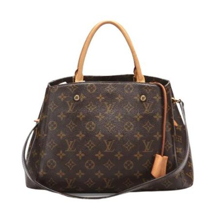 Louis Vuitton Vintage Brown Canvas Louis Vuitton Montaigne brun, Dam Vintage Väskor, Dam, Storlek: ONE SIZE